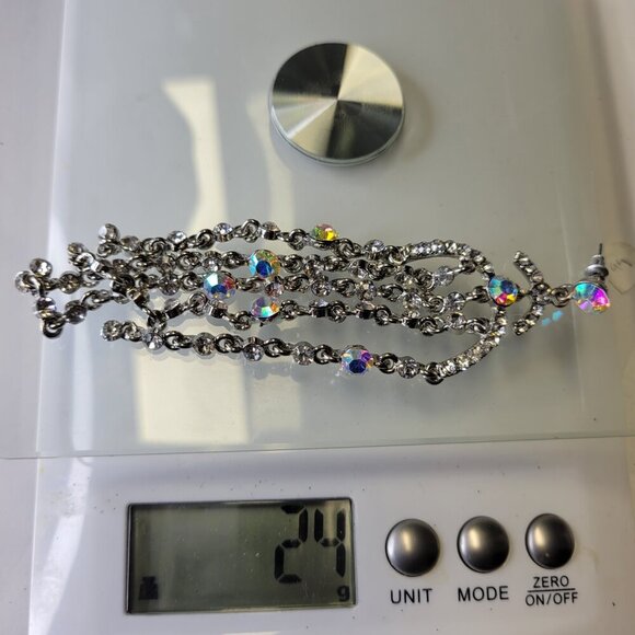 Crystal Chandelier Earrings With Aurora crystals bridal earrings - Picture 6 of 6